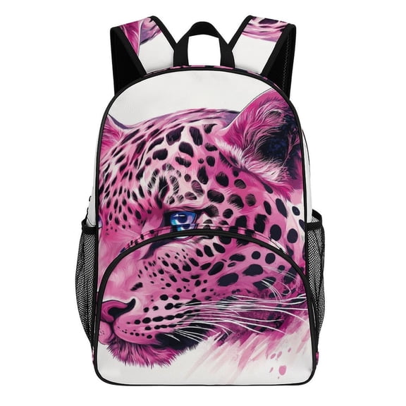 Pink Leopard Watercolor Portrait Backpacks for Backpack for Bookbag
