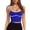 Blue, variant on Cropped Tank Tops for Women High Impact Push Up Racerback Sleeveless Contrast Binding Workout Yoga Gym Tanks