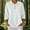 White, variant on Snorda 3/4 Length Sleeve Womens Tops Solid Color Lapel Knitted Half Button Tops Casual Loose Soft Pullover Tops Womens Comfy Blouse for Daily Wear
