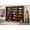 Brown, variant on Pemberly Row 8' Tall Bookcase Wall With Ladder Storage Organizer Display in Gray
