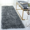thumbnail image 2 of SAFAVIEH Shag Ivory Solid Area Rug, Dark Grey, 8' x 10', 2 of 7