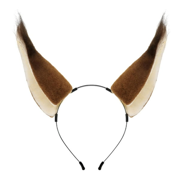 Diadema con orejas de ardilla marrón, accesorio para cosplay, tocado para juegos de rol, Halloween