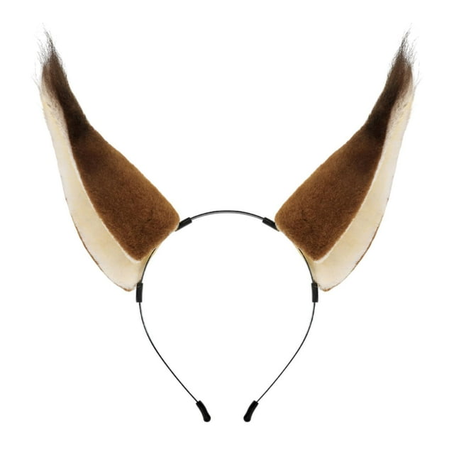 Diadema con orejas de ardilla marrón para mujeres y niñas, aro para el pelo para juegos de rol, vacaciones