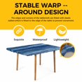 thumbnail image 4 of Navy Blue Table Cloths for 3 Foot Rectangle Tables, Vintage Modern Abstract Art Ombre Patio Waterproof Elastic Fitted Tablecloths, Washable Rectangular Table Cover for Camping, 4 of 8
