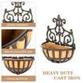 thumbnail image 5 of Sungmor Cast Iron Wall Baskets, Hollow Planter w/Fabric Liner, Half-Round Wall Pot Plants Holder, 2-Count, 5 of 10