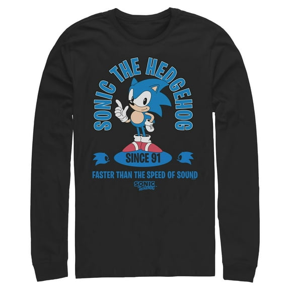 Mens Sonic the Hedgehog Faster Than the Speed of Sound Long Sleeve Shirt