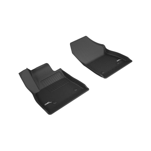 3D MAXpider Front Row Custom Fit All-Weather Floor Mat for Select Chevrolet Cruze Models - Kagu Rubber (Black)