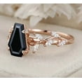 thumbnail image 3 of Coffin Cut Lab-Created Black Onyx & Diamond Engagement Ring in 925 Sterling Silver – Unique Wedding Engagement Ring, Perfect Bride Gift Fine Jewelry, 3 of 4