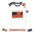 thumbnail image 3 of Kaondbfi 250th Anniversary USA T Shirts for Women Fashion American Flag Patriotic Pullover Tops Womens Casual Loose Shackets, 3 of 5