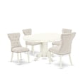 thumbnail image 2 of East West Furniture Dining Room Set Linen White, AVGA5-LWH-35, 2 of 6