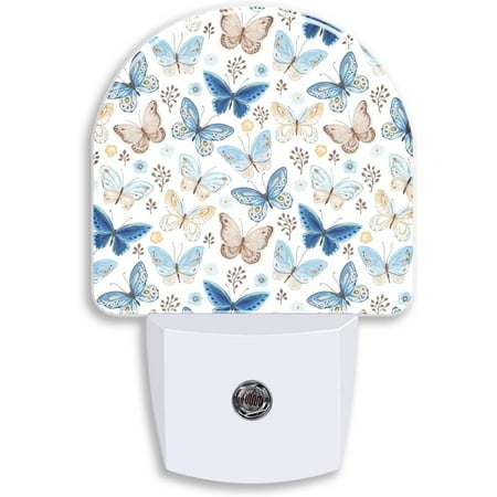 

Flying Butterflies Nightlight Retro Colorful Butterflies Night Light Plug Into Wall With Dusk To Dawn Sensor 0.5W Led Night Light For Boys Girls Men Women Home Decor