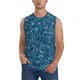 thumbnail image 1 of Fotbe Blue Glitter Men's Camiseta sin Mangas Estampada para Hombres, Playera Casual para Gimnasio, Entrenamiento, Playa-Medium, 1 of 7