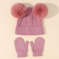 thumbnail image 6 of Povozer Baby Hats and Mittens Set Infant Toddler Beanie Gloves for Baby(Pink,One Size), 6 of 6
