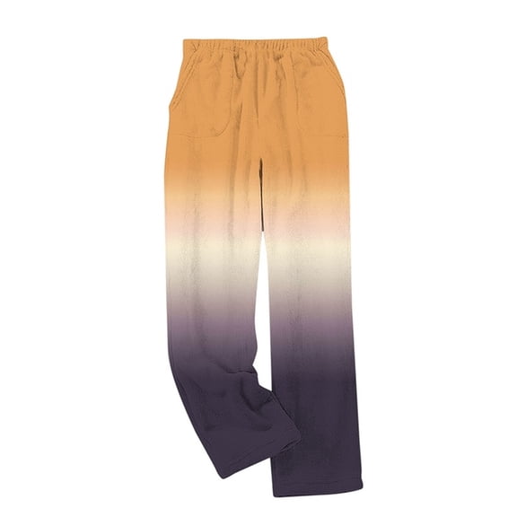 KyCheLot Womens Warm Sleep Pants Comfy Thick Thermal Loose Elastic Waist Trousers with Pockets Pajamas Winter