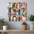 thumbnail image 6 of Puerto Rico Wooden Wall Clock Silent Non Ticking, Vintage Boho Style Door Gates Square Wall Clocks Battery Operated, Decor Clock for Home Office, Living Room, Kitchen, 10 Inch, 6 of 9