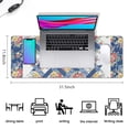 thumbnail image 5 of Long Mouse Pads for Desk,Pioneer Flower Floral Print Pattern Desk Mats on Top Of Desks, Desk Mouse Pad Extra Large with 3mm Non-Slip Base and Stitched Edge for Gaming,Office,Work,Home 31.5"x11.8", 5 of 6