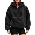thumbnail image 4 of Fuzzy Full Zip Dog Pouch Hoodie for Women, Plush Pet Carrier Jacket, Warm Zip Up Sweatshirt for Dog Lovers Home Lounging Daily Wear, 4 of 6
