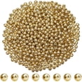thumbnail image 1 of 1 caja de 1000 cuentas de plástico doradas de 6 mm, espaciadoras de plástico lisas, galvanizadas, chapadas en oro, espaciadoras sueltas, cuentas redondas, 1 of 6