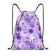 thumbnail image 1 of Fotbe Violet Bolsa Mochila con Cordón Estampada, Bolsa de Gimnasio Deportiva, Bolsa Cinch, Bolsa con Cordón para Hombres y Mujeres-Small, 1 of 6