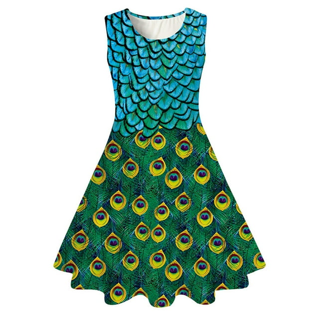 Robes d'Été Sans Manches pour Tout-Petites Filles, Tenue Quotidienne, Robes de Fête, Robe Fille, Taille 4-5T