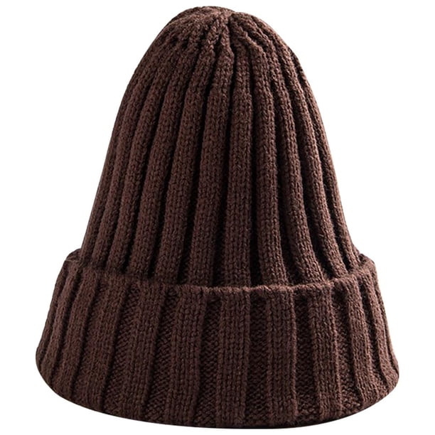Sonducket Sombrero Unisex mezclas de algodón sólido cálido HIP HOP sombreros de punto hombres gorras de invierno mujeres Skullies gorros para Sombreros café ligero Sonducket AP000123-17