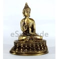 thumbnail image 3 of eSplanade - Meditating Buddha - Tibetan Buddhist Showpiece | Murti Idol Statue Figurine Sculpture | Pooja Items - Home Decor | Brass - 5.5" Inches, 3 of 5