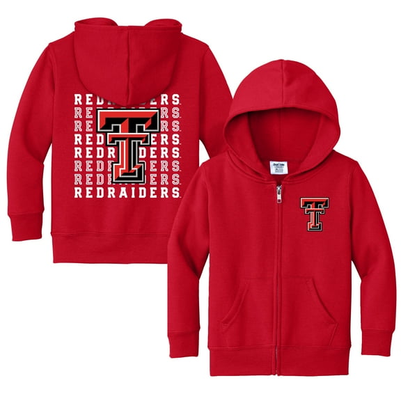 Toddler Chad & Jake Red Texas Tech Red Raiders Retro Full-Zip Hoodie