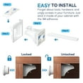 thumbnail image 4 of Baby Proof Me Magnetic Child Safety Cabinet Locks for Baby Proofing, 6 Locks and 2 Keys, 4 of 7
