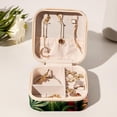thumbnail image 6 of Tropical Plants Jewelry Display and Organizer: Portable Square Travel Case for Rings, Earrings, Necklaces, Bracelets - Suitable for Girls and Women, 6 of 6