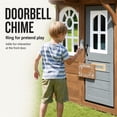 thumbnail image 4 of Conchico Outdoor Playhouse for Kids, Wooden Playhouse Outside with Kitchen Playset, Snack Bar, Pet Access, Doorbell, Toy Phone, Large Outdoor Playset for Kids 3-6 Years, Brown+Gray, 4 of 10