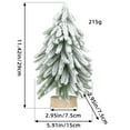 thumbnail image 2 of Miniature Festive Tabletop Trees Set Wood Base For Seasonal Home Kitchen And Dining Table Centerpiece, 2 of 3