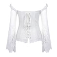 thumbnail image 4 of Corset Mode Femme en Satin à Lacets Style Rétro Bustier Floral Push-Up Moulant, 4 of 6