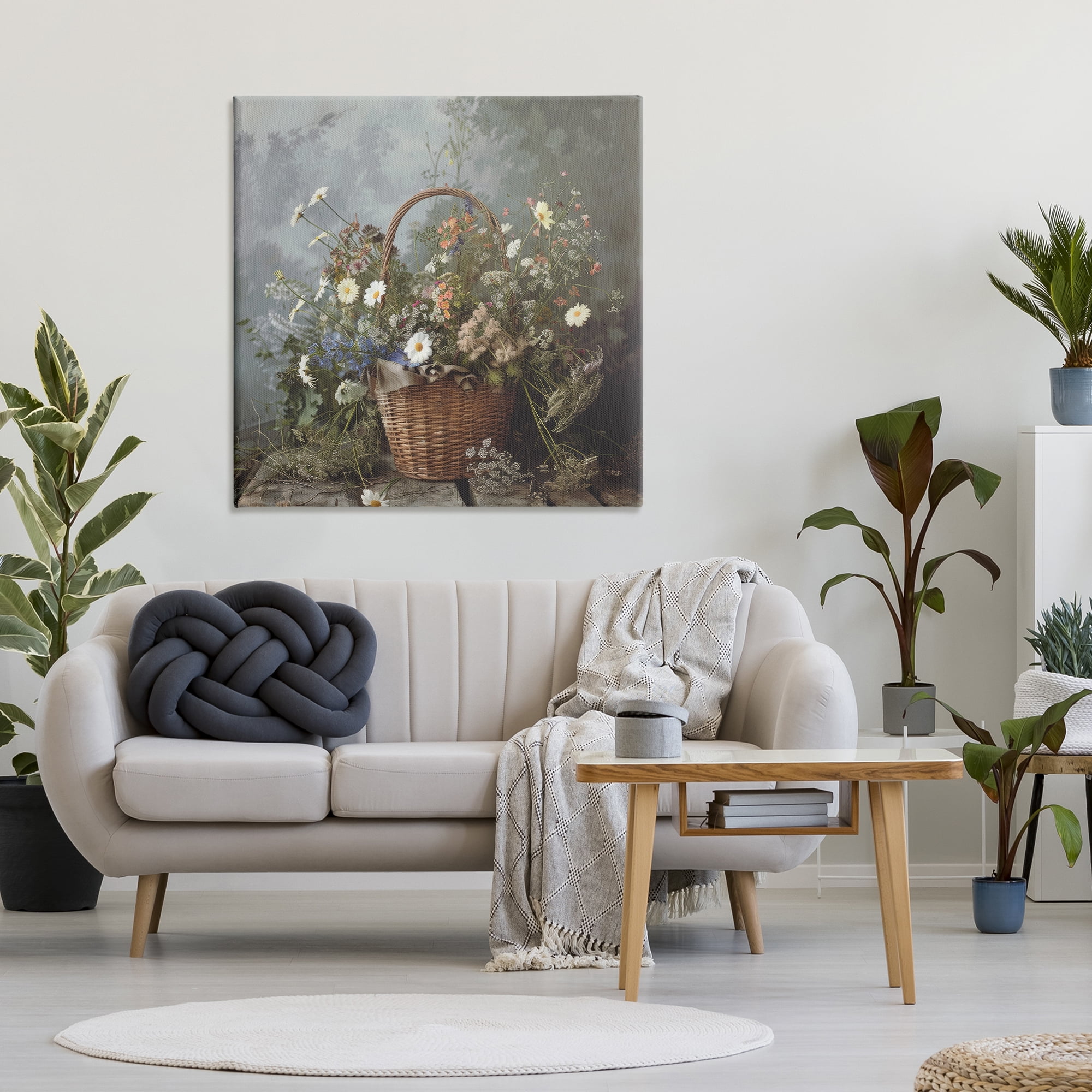 Stupell Industries Floral Basket Still Life Canvas Wall Art, design by Lazar Studio