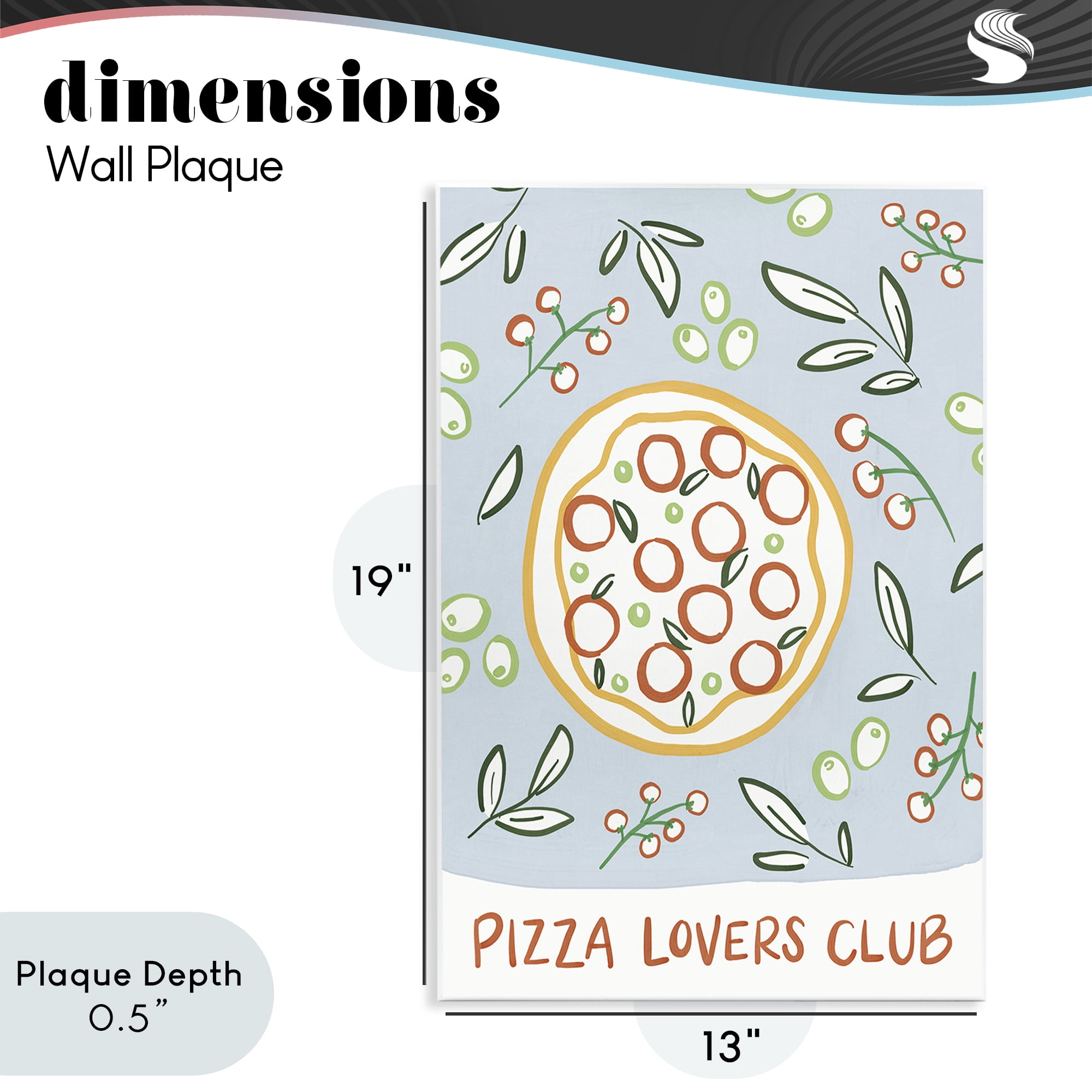 Stupell Industries Pizza Lovers Club Wall Plaque Art, design by Amanda Houston