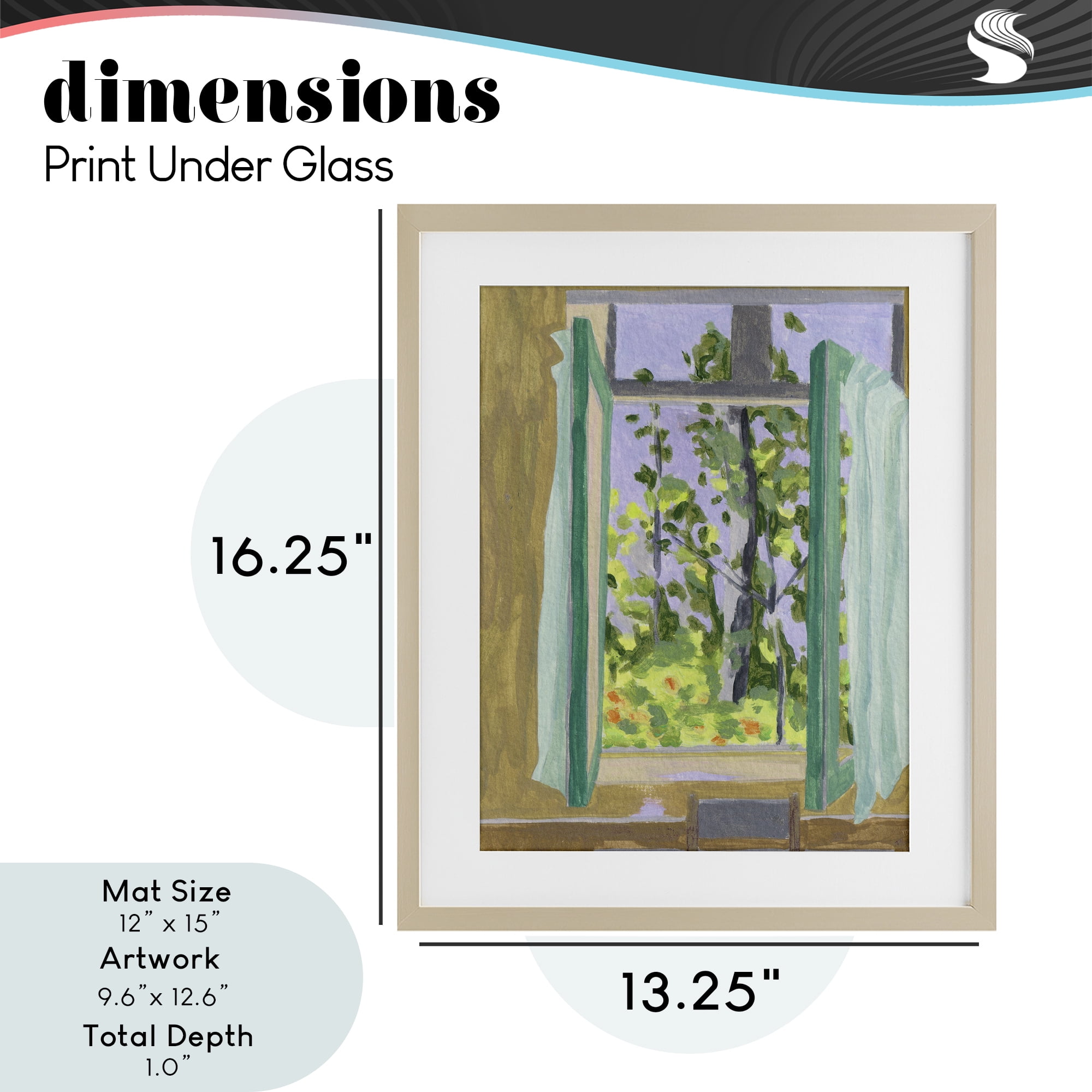 A Seat For Spring Birch Framed Print Under Glass, design by Melissa Wang