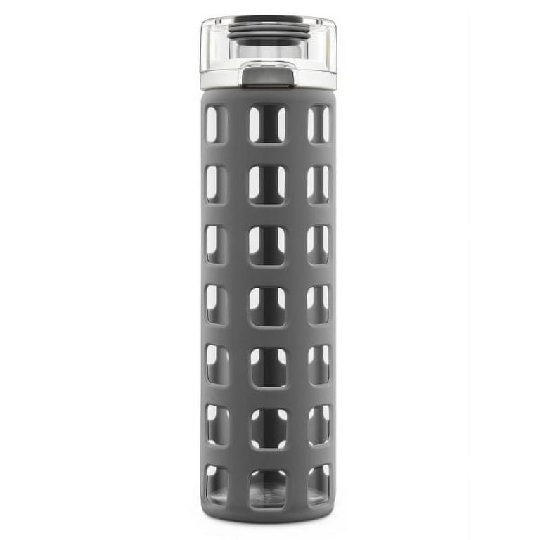 Ello 20 Ounce Syndicate BPA-Free Glass Water Bottle with Flip Lid
