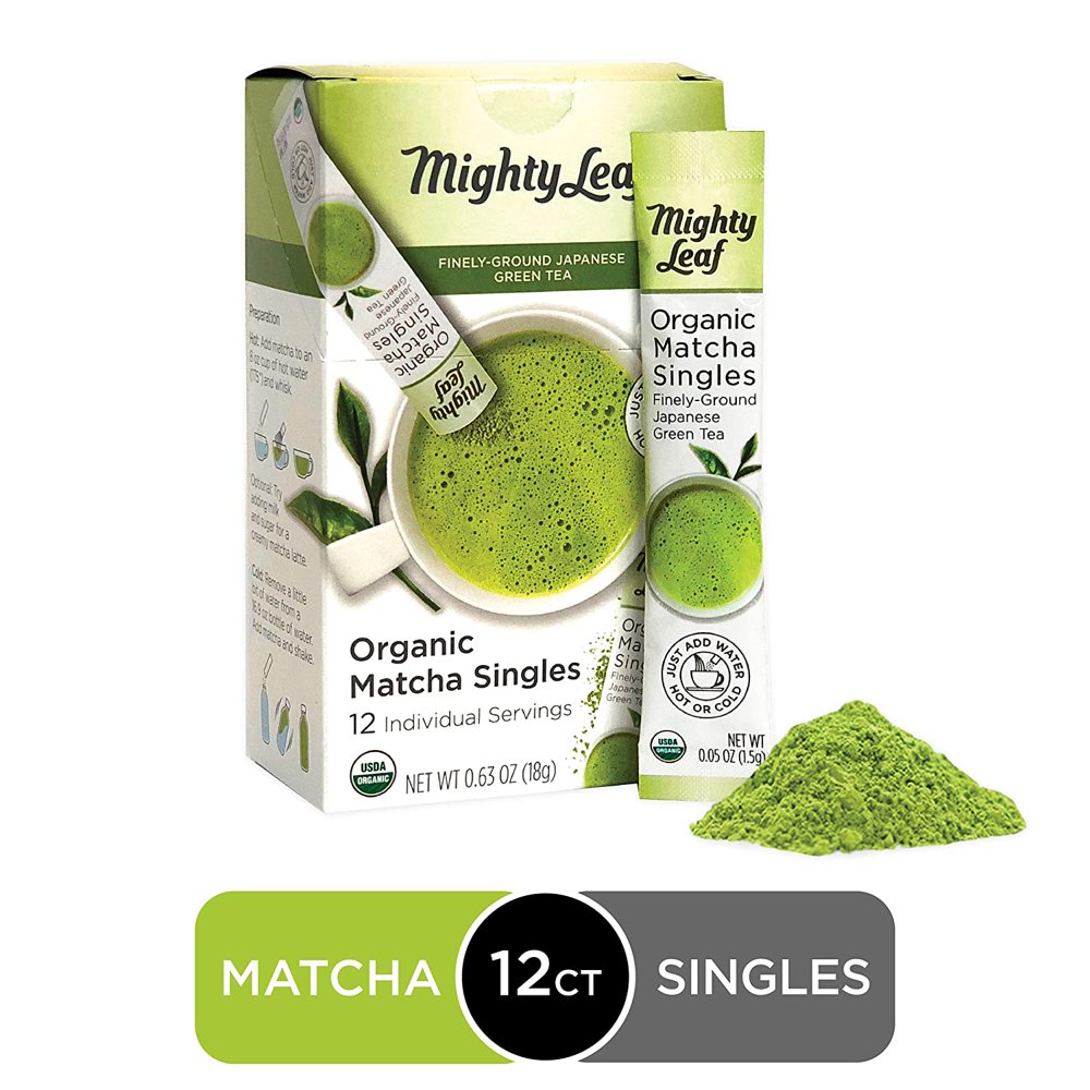 Mighty Leaf Tea Organic Matcha Singles Packets, Matcha Green Tea Powder