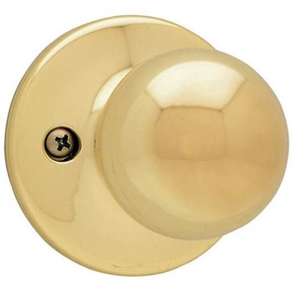 Kwikset Polo Half-Dummy Knob in Polished Brass