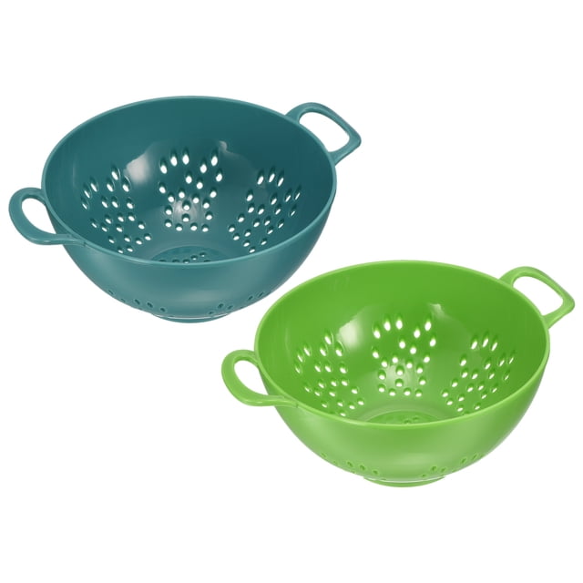 Unique Bargains Cuisine Drain Panier Crépine Fruits Légumes Riz Tamis-Armée Vert + Vert (2PCS)