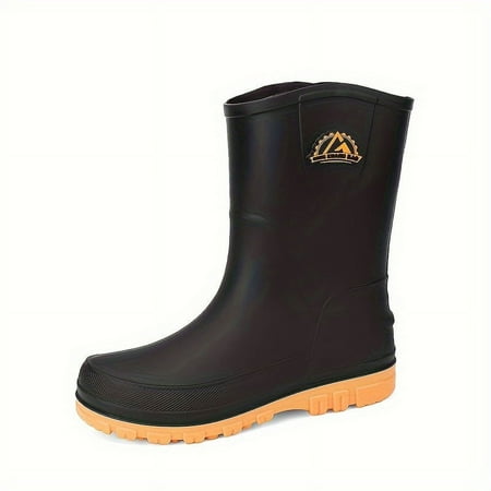 

JZLSWL All Seasons Waterproof Men‘s Solid Non Slip Slip On Shoes with Soft Sole for Outdoor Washing Working and Hiking in Rainy Days