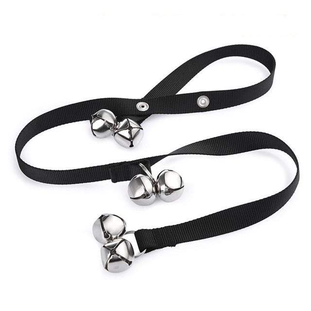 Timbres para perros Campanas para ir al baño de entrenamiento de primera calidad Campanas de puerta ajustables para entrenar a su cachorro para ir al baño de la manera más fácil - 7 timbres