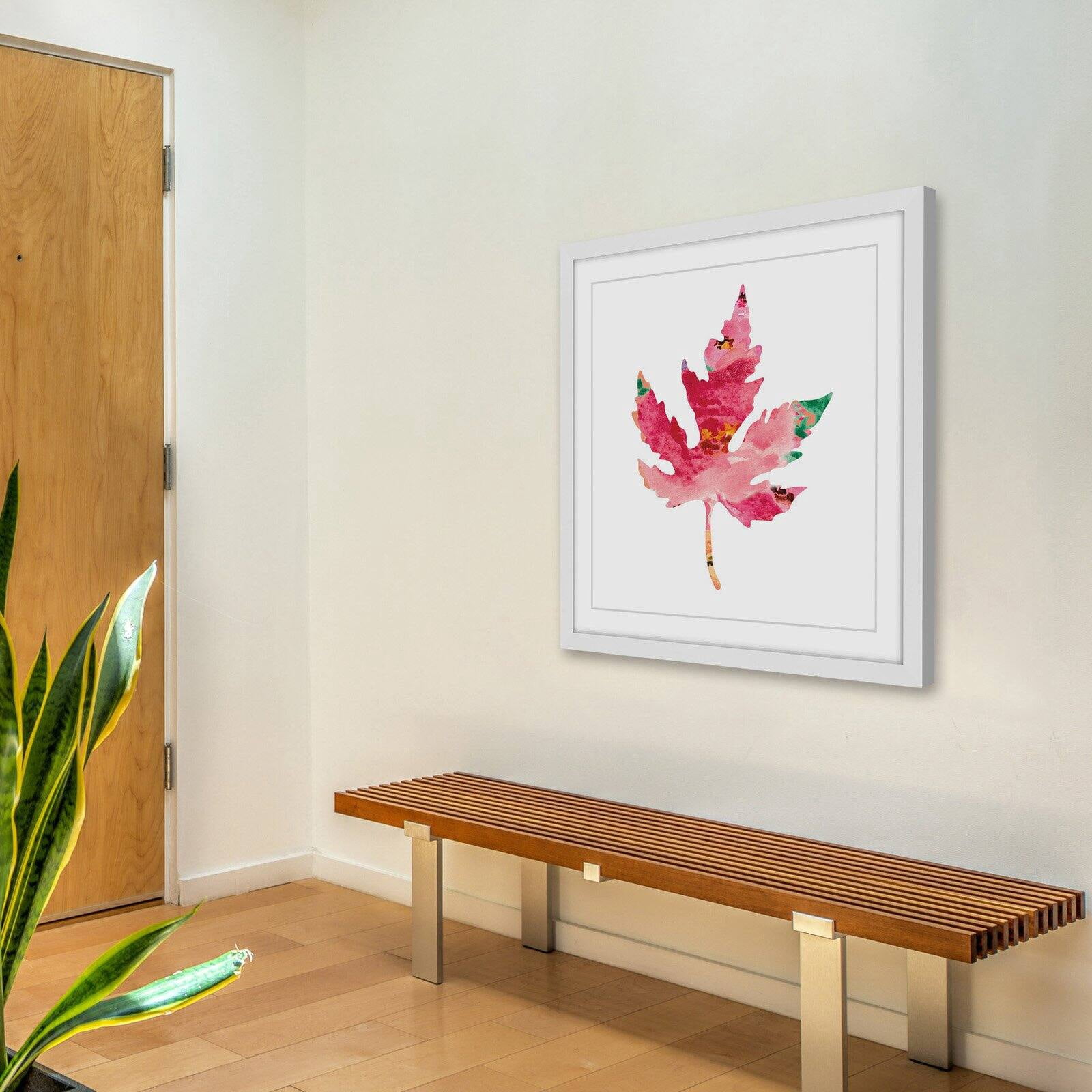 Marmont Hill "Floral Oak Leaf" by Diana Alcala Framed Painting Print