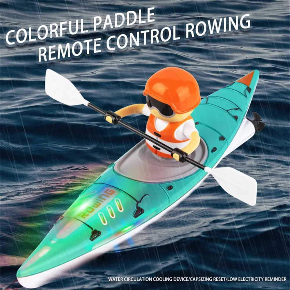 Remote Control Boat Toy,Toddler RC Kayak Paddle Boats Bath Toys Boys 4-8-12,Kids Christmas Birthday Gifts