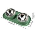 thumbnail image 4 of Cuencos dobles para perros y gatos, cuenco de acero inoxidable para mascotas con soporte inclinado de plástico antideslizante, comederos para perros y gatos, alimentador para cac, 4 of 5