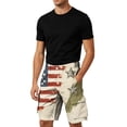 thumbnail image 5 of Jessboyy Men's 4th of July Cargo Shorts American Flag Printed 250 Anniversary Patriotic Shorts with Pockets no Belt Independence Day Multicolor,XL, 5 of 7