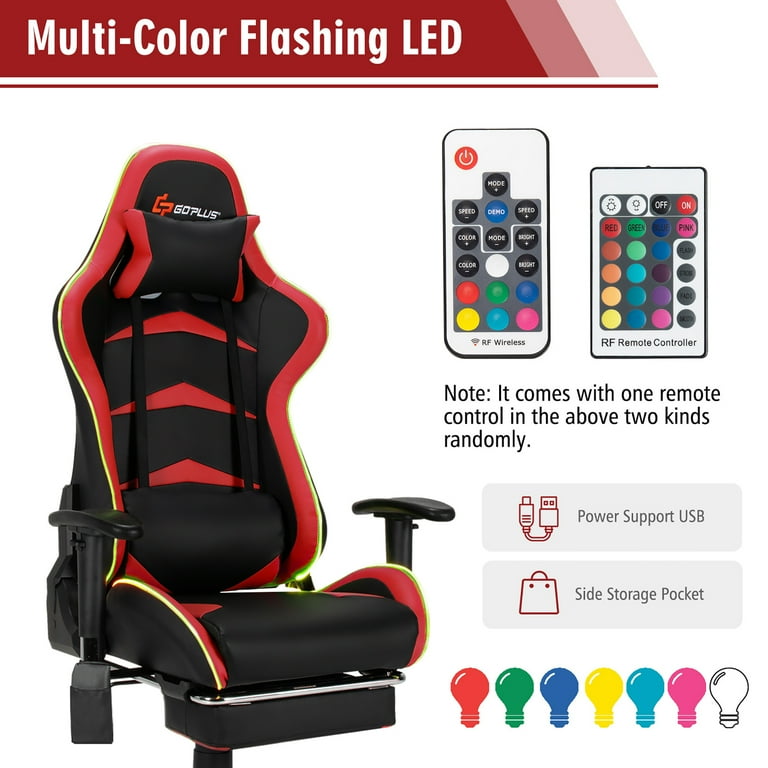 Flashing gaming chair hot sale