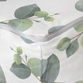 thumbnail image 4 of Leaf Rectangle Pouf, Watercolor Style Pattern Dollar Eucalyptus Leaves and Branches, Under Desk Foot Stool for Living Room Office Ottoman with Cover, 25", Green Pale Brown White, by Ambesonne, 4 of 4