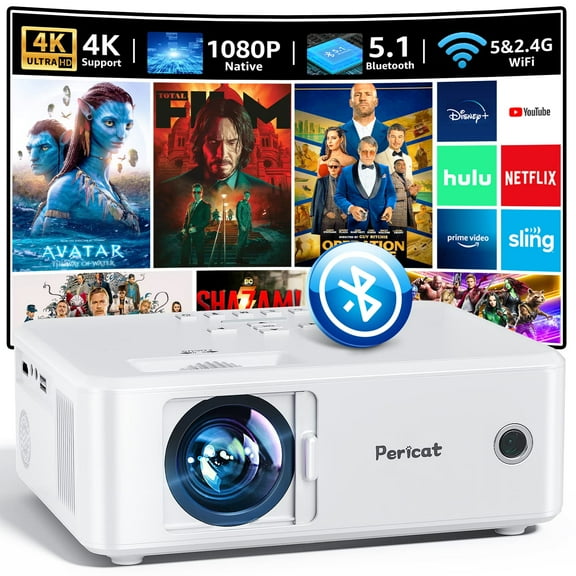 Proyector Pericat Native 1080P 13000L 4K WiFi Bluetooth