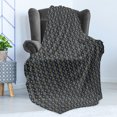 thumbnail image 4 of Geometric Soft Flannel Fleece Throw Blanket, Tribal Inspired Rhombuses and Triangles Pattern, Cozy Plush for Indoor and Outdoor Use, 50" x 60", Blue Grey Camel, by Ambesonne, 4 of 5