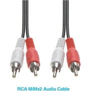 25 Feet 2 RCA Male to Male Audio Cable (2 White/2 Red Connectors)